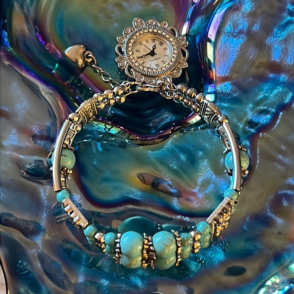 Blue Howlite Bracelet & Watch - Picture 2 of 5